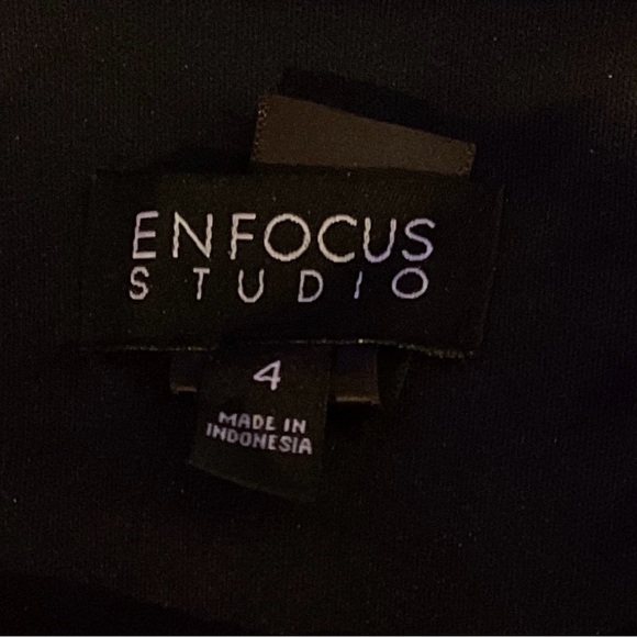 WOMENS SIZE 4 PERSIMMON AND BLACK PULLOVER DRESS BY ENFOCUS STUDIO GENTLY WORN - Picture 3 of 3